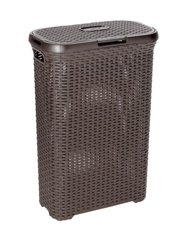 Kosz na pranie  40l ciemny brązowy  Curver Rattan Style 3253920709035 8