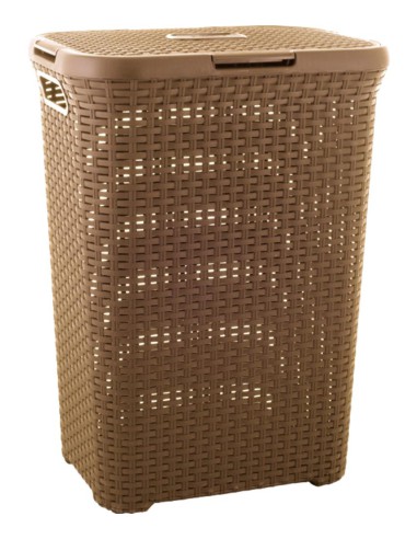 Jasnobrązowy kosz na pranie 60l Curver Rattan Style 3253920707048 6