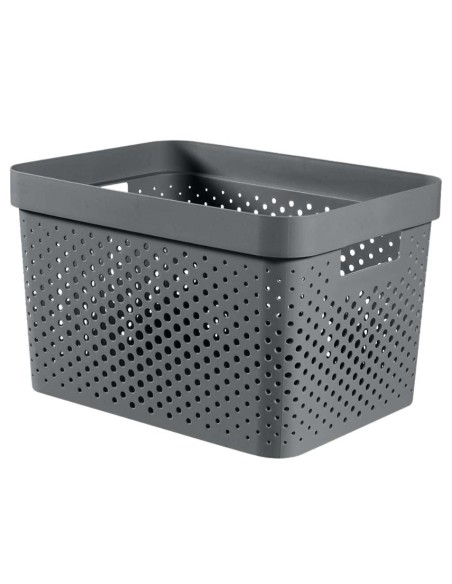 Piękny ażurowy pojemnik do przechowywania 17l Curver Infinity Recycled - Pudełka i koszyki Piękny ażurowy pojemnik do przechowywania 17l Curver Infinity Recycled 3253924740249 11