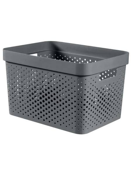 Piękny ażurowy pojemnik do przechowywania 17l Curver Infinity Recycled - Pudełka i koszyki Piękny ażurowy pojemnik do przechowywania 17l Curver Infinity Recycled 3253924740249 12