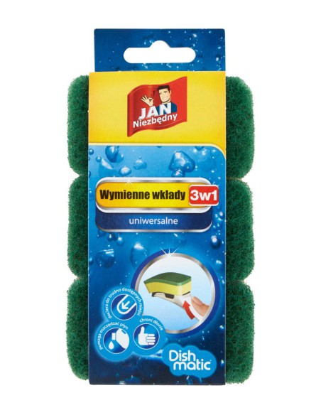 Wymienne wkłady do zmywaka na rączce Dishmatic Jan Niezbędny - Gąbki, zmywaki i druciaki Wymienne wkłady do zmywaka na rączce Dishmatic Jan Niezbędny 5900536316727 3