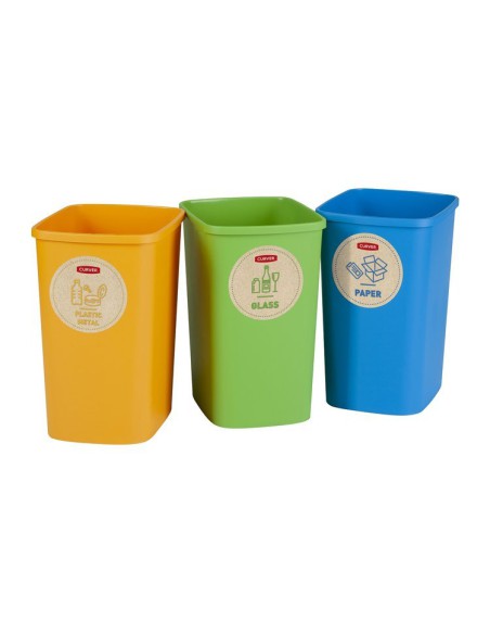 Kosze na śmieci zestaw do segregacji odpadów 3x9l Curver - Kosze na śmieci Kosze na śmieci zestaw do segregacji odpadów 3x9l Curver 3253922173230 9