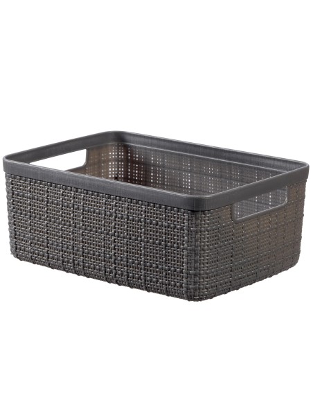 Organizer pojemnik 5l ciemny szary Curver Jute - Pudełka i koszyki Organizer pojemnik 5l ciemny szary Curver Jute 3253921904040 8