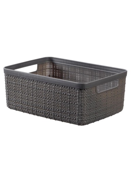 Organizer pojemnik 5l ciemny szary Curver Jute - Pudełka i koszyki Organizer pojemnik 5l ciemny szary Curver Jute 3253921904040 9