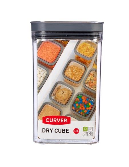 Pojemnik do przechowywania produktów sypkich 1,8l Curver Dry Cube - Pojemnik do przechowywania produktów sypkich 1,8l Curver Dry Cube 3253920997005 8