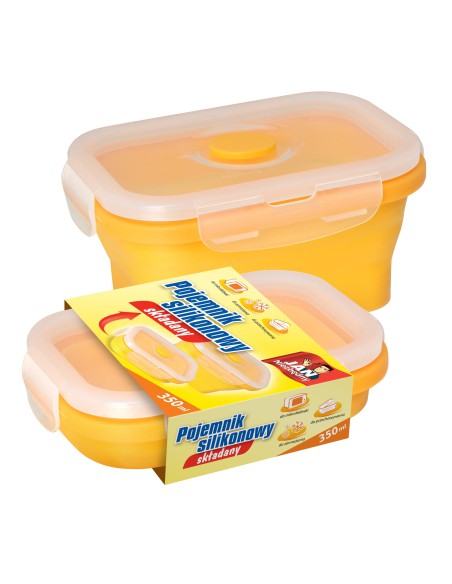 Składany silikonowy pojemnik na żywność składany 350ml Jan Niezbędny - Składany silikonowy pojemnik na żywność składany 350ml Jan Niezbędny 5900536288024 4