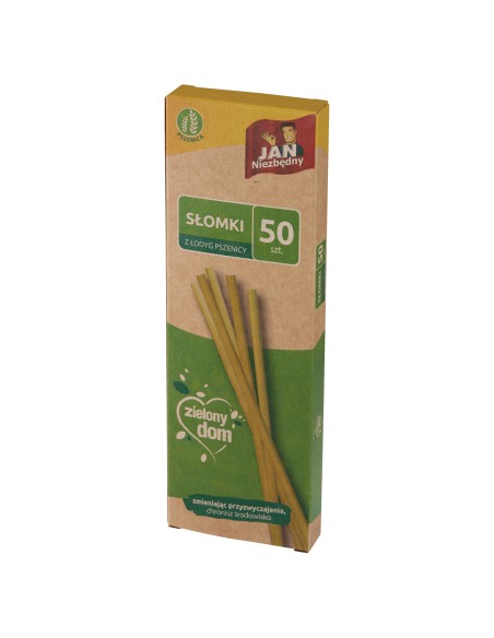 Słomki do napojów z łodyg pszenicy 50szt Jan Niezbędny Zielony Dom 5900536335728 5