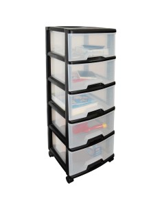 Komoda na kółkach 5 szuflad 5x20l Curver 3253926770282 2