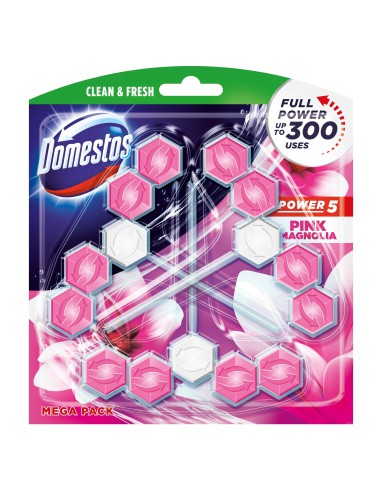 Magnoliowa zawieszka do WC 3x55g DOMESTOS Power 5  8714100193488