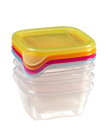 Zestaw 4 pojemników na jedzenie do podgrzewania w mikrofalówce Curver Fresh&Go 0,25l - Bidony i lunch boxy Zestaw 4 pojemników na jedzenie do podgrzewania w mikrofalówce Curver Fresh&Go 0,25l 3253928045005