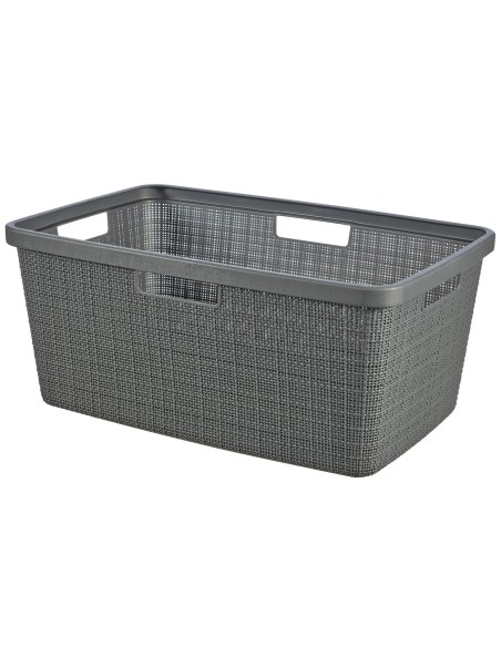 Ciemny szary kosz na pranie 46l Curver Jute 3253928091026 5