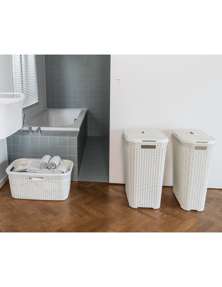 40l kremowy kosz na pranie Curver Rattan Style 3253920709004 3