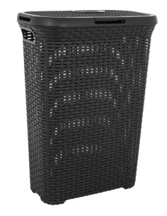 Brązowy kosz na pranie 60l Curver Rattan Style 3253920707017 2