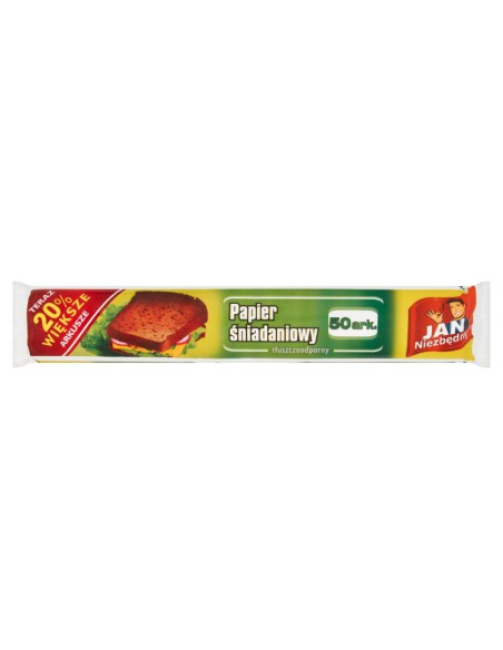Papier śniadaniowy w arkuszach 50 sztuk Jan Niezbędny - Papier śniadaniowy w arkuszach 50 sztuk Jan Niezbędny 5900536265506