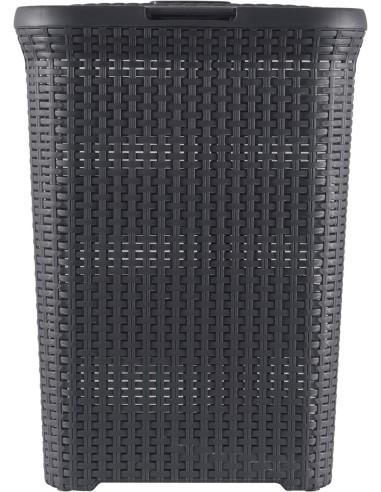 Szary kosz na pranie 40l Curver Rattan Style 3253920709011 38