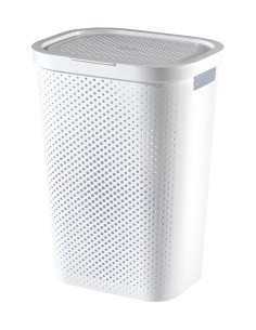 Biały kosz na pranie 60l ażurowy Curver Infinity 3253924754000 2