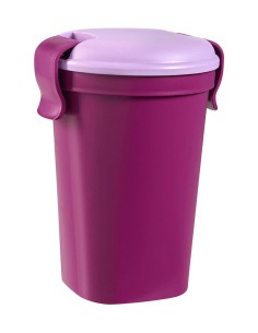 Fioletowy pojemnik na żywność kubek 0,6l Curver 3253920769138