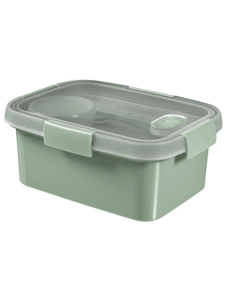 Szczelny pojemnik na żywność Lunchbox ze sztućcami 1,2l Curver Eco - Szczelny pojemnik na żywność Lunchbox ze sztućcami 1,2l Curver Eco 3253920947161