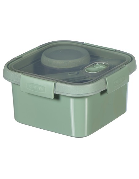 Lunchbox ze sztućcami 1,1l Curver Eco - Lunchbox ze sztućcami 1,1l Curver Eco 3253920950192