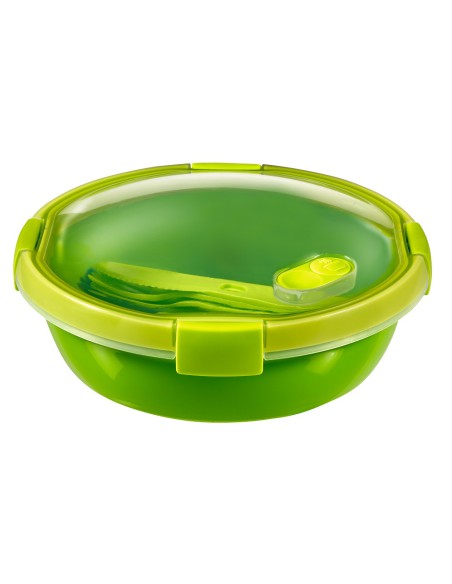 Pojemnik na jedzenie 1,4l zielony ze sztućcami Curver 3253920953001