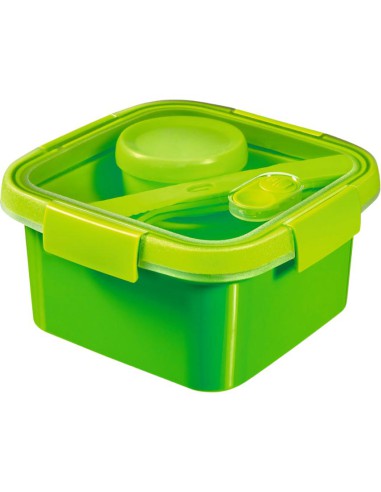 Zielony lunchbox ze sztućcami 1,1l Curver 3253920950000