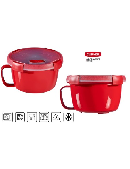 Pojmnik 0,9l na żywność do mikrofalówki lunchbox Curver 3253920933003 4