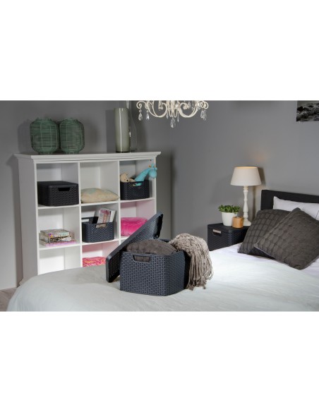 Pojemnik z pokrywką do przechowywania 30l Curver Rattan Style - Pudełka i koszyki Pojemnik z pokrywką do przechowywania 30l  Curver Rattan Style 3253923619010 4