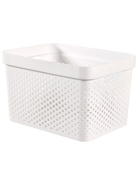 Pojemnik do łazienki, pokoju do przechowywania 17l ażurowy Curver Infinity Recycled - Pudełka i koszyki Pojemnik do łazienki, pokoju do przechowywania 17l ażurowy Curver Infinity Recycled 3253924740256