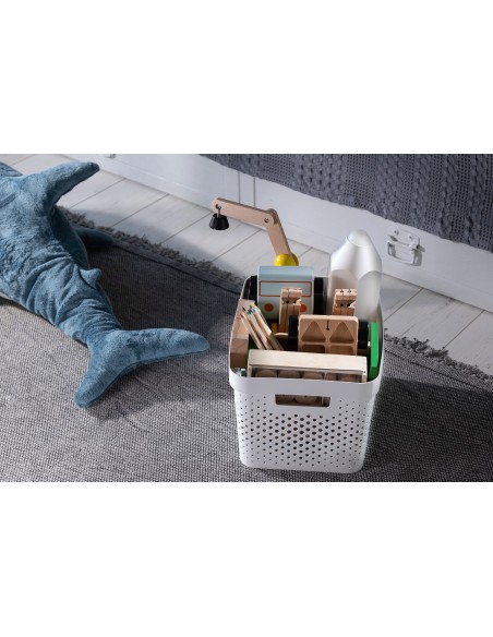 Pojemnik do łazienki, pokoju do przechowywania 17l ażurowy Curver Infinity Recycled - Pudełka i koszyki Pojemnik do łazienki, pokoju do przechowywania 17l ażurowy Curver Infinity Recycled 3253924740256 4