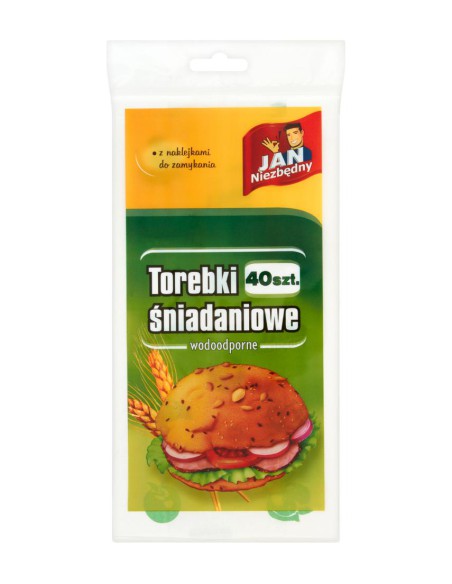 Papierowe torebki śniadaniowe wodoodporne 40szt Jan Niezbędny - Pojemniki i przechowywanie żywności Papierowe torebki śniadaniowe wodoodporne 40szt Jan Niezbędny 5900536252629 3