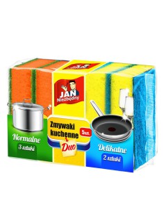 Standardowe zmywaki kuchenne Normalne Delikatne 5szt Jan Niezbędny Duo 5900536284934