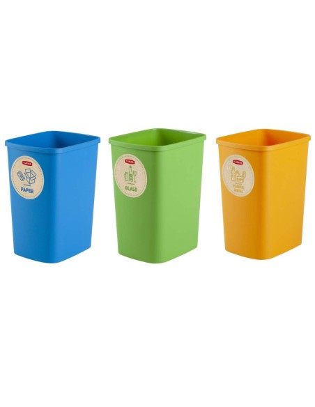 Kosze na śmieci do segregacji odpadów 3x25l Curver - Kosze na śmieci Kosze na śmieci do segregacji odpadów 3x25l Curver 3253922174411 13