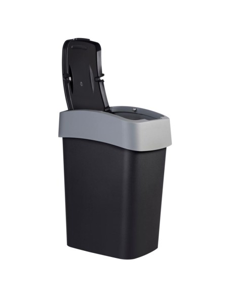 Kosz na śmieci 9L czarny/srebrny Curver Flip Bin 3253922170161 17