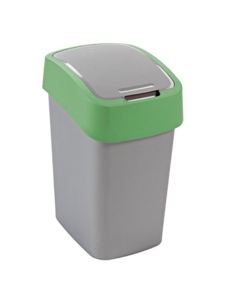 Kosz 9L na śmieci srebrny/zielony Curver Flip Bin - Kosze na śmieci Kosz 9L na śmieci srebrny/zielony Curver Flip Bin 3253922170079 6