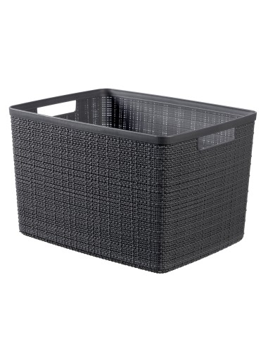 Organizer 20l ciemny szary Curver Jute 3253921907027 6