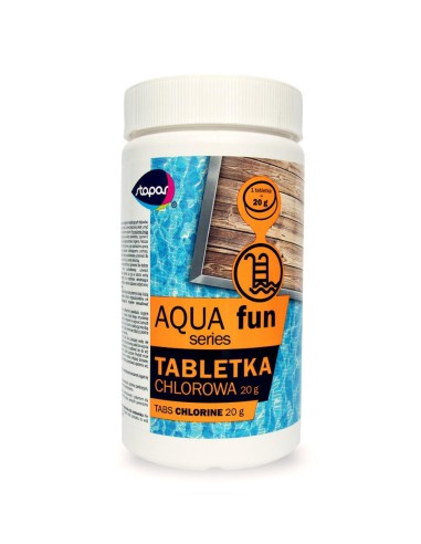 Dezynfekujące tabletki chlorowe do basenu Stapar Aqua fun 20g/1kg 5902349681108