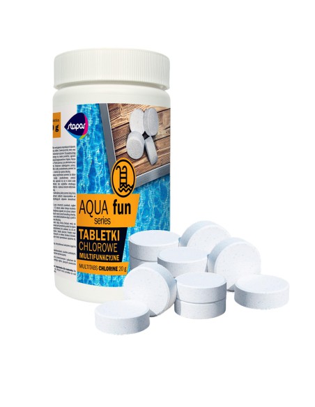 Skuteczne multifunkcyjne chlorowe tabletki do basenu Stapar Aqua Fun 50x20g - Chemia i akcesoria Skuteczne multifunkcyjne chlorowe tabletki do basenu Stapar Aqua Fun 50x20g 5902349681191 2
