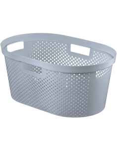 Kosz na pranie i bieliznę do magla 40l jasny szary Curver Infinity 3253924755007 2