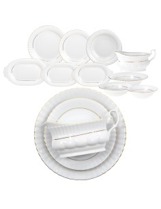 Obiadowy serwis Chodzież Iwona Złota Linia dla 12 osób 44 elementy 5903353492001 2