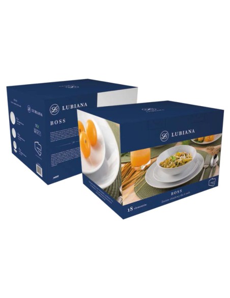 Biały zestaw obiadowy dla 6 osób Lubiana - Serwisy Biały zestaw obiadowy dla 6 osób Lubiana 5900245621273 3