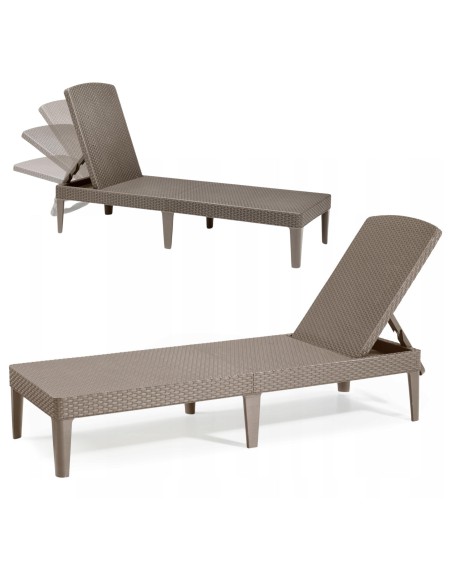 Cappuccino leżak ogrodowy regulowany Jaipur Keter składany 8711245144887 6