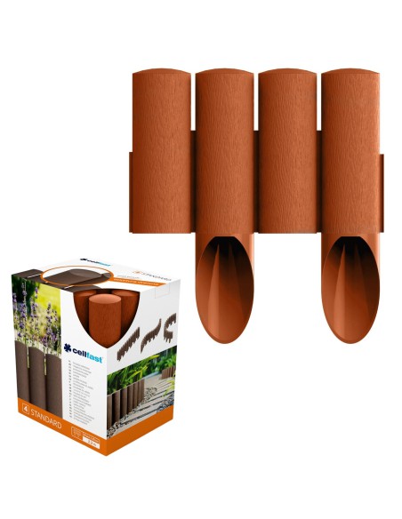 Ceglasta ogrodowa palisada 4 STANDARD Cellfast 14,5cm x 2,3m 5907553507497