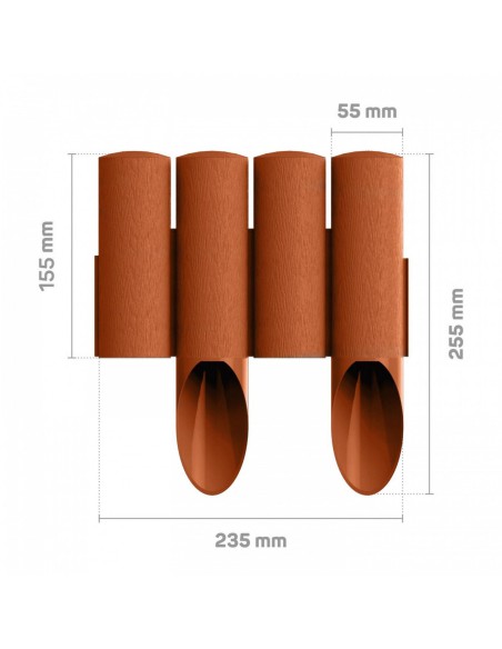 Ceglasta ogrodowa palisada 4 STANDARD Cellfast 14,5cm x 2,3m 5907553507497 2