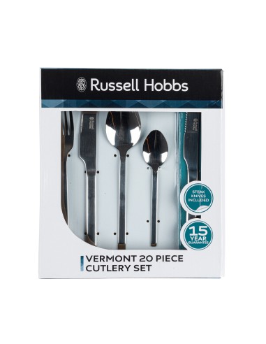 Praktyczny zestaw sztućców Russell Hobbs Vermont dla 4 osób, 20 elementów 5054061306033 3