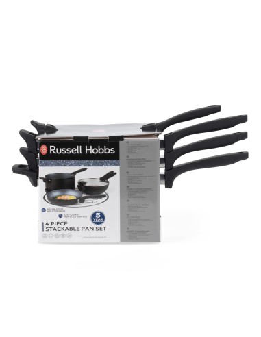 Zestaw Wok Rondel Patelnia Pokrywka Russell Hobbs 4el 5054061315882 3