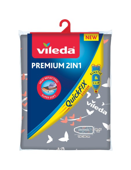 Dwustronny pokrowiec na deskę do prasowania Vileda Premium 2in1 130x45cm 4023103169043 4