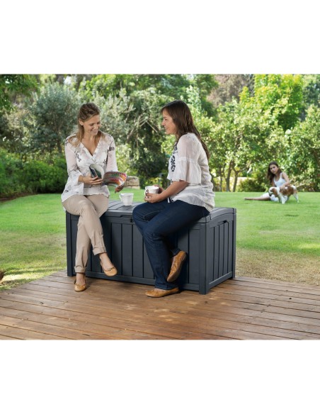 Skrzynia ogrodowa Glenwood Keter 390l grafitowa 7290005559945 2