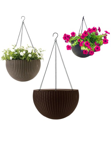 Wisząca doniczka Keter Hanging Sphere Planter brązowa, 35 x 35 x 22 cm 7290106924567