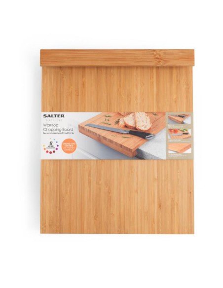 Deska do krojenia i serwowania drewniana Salter 5054061187717 3