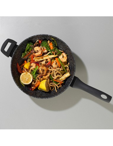 Wok nieprzywierający z pokrywką Salter Megaston Platinum 28cm 5054061173697 4